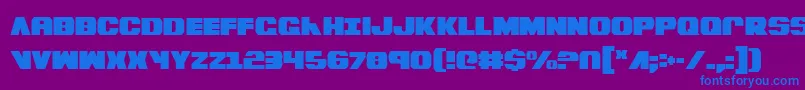 BummerCondensed Font – Blue Fonts on Purple Background