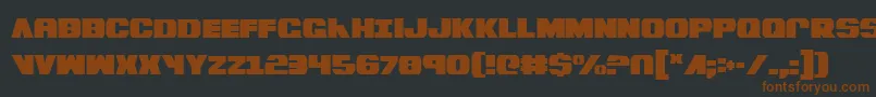 Czcionka BummerCondensed – brązowe czcionki na czarnym tle