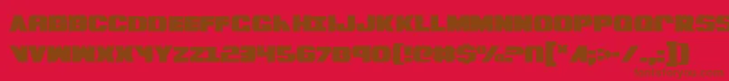 Czcionka BummerCondensed – brązowe czcionki na czerwonym tle
