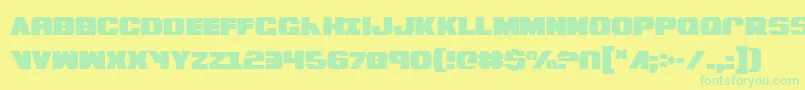 BummerCondensed-fontti – vihreät fontit keltaisella taustalla