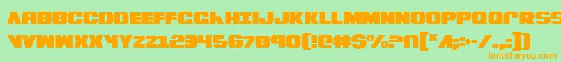 BummerCondensed Font – Orange Fonts on Green Background