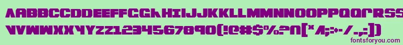 Fonte BummerCondensed – fontes roxas em um fundo verde