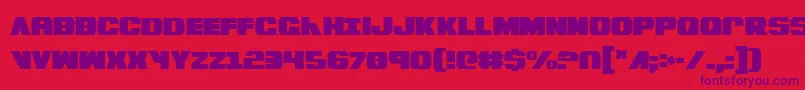 フォントBummerCondensed – 赤い背景に紫のフォント