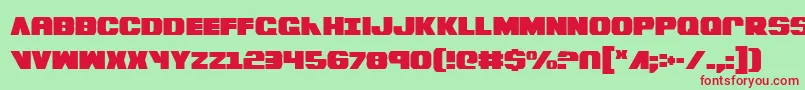 BummerCondensed Font – Red Fonts on Green Background