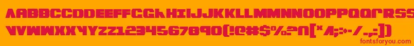 Czcionka BummerCondensed – czerwone czcionki na pomarańczowym tle