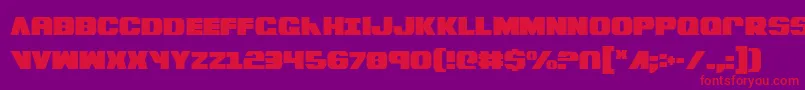 フォントBummerCondensed – 紫の背景に赤い文字