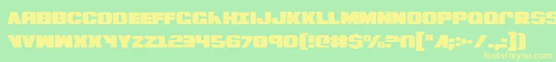 BummerCondensed Font – Yellow Fonts on Green Background