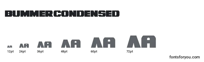 Размеры шрифта BummerCondensed