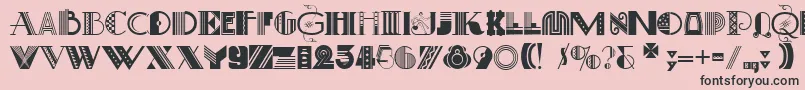 ArtDecoretta Font – Black Fonts on Pink Background