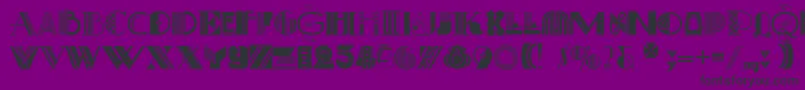 ArtDecoretta Font – Black Fonts on Purple Background