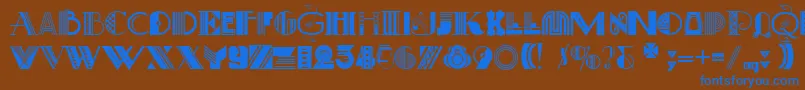 ArtDecoretta Font – Blue Fonts on Brown Background