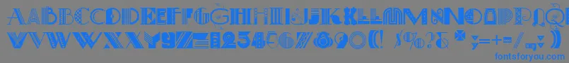 ArtDecoretta Font – Blue Fonts on Gray Background
