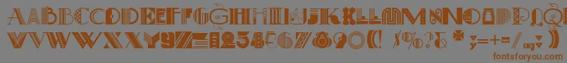 ArtDecoretta Font – Brown Fonts on Gray Background
