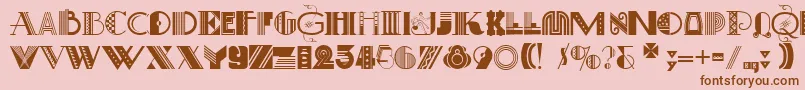 ArtDecoretta Font – Brown Fonts on Pink Background