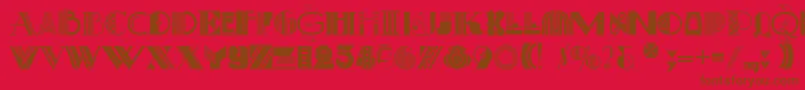 ArtDecoretta Font – Brown Fonts on Red Background