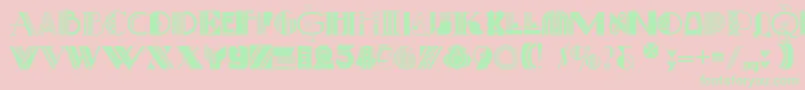 ArtDecoretta Font – Green Fonts on Pink Background