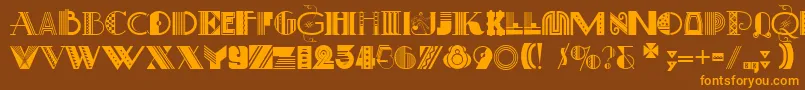 ArtDecoretta Font – Orange Fonts on Brown Background