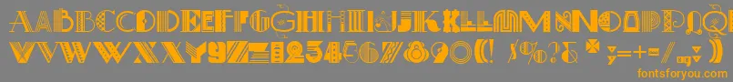 ArtDecoretta Font – Orange Fonts on Gray Background