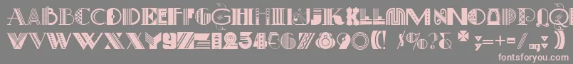ArtDecoretta Font – Pink Fonts on Gray Background
