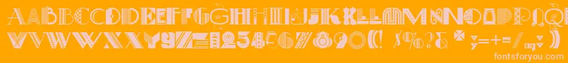 ArtDecoretta Font – Pink Fonts on Orange Background