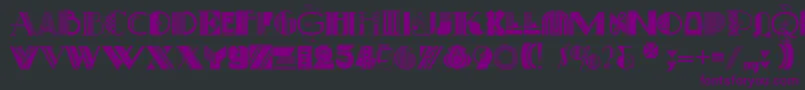 ArtDecoretta Font – Purple Fonts on Black Background