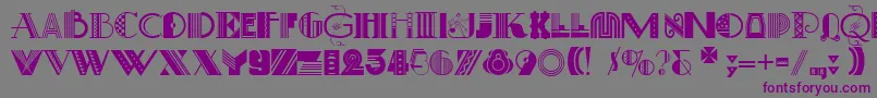 ArtDecoretta Font – Purple Fonts on Gray Background