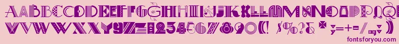ArtDecoretta Font – Purple Fonts on Pink Background