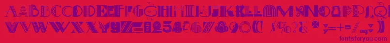 ArtDecoretta-Schriftart – Violette Schriften auf rotem Hintergrund