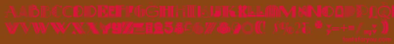 ArtDecoretta Font – Red Fonts on Brown Background