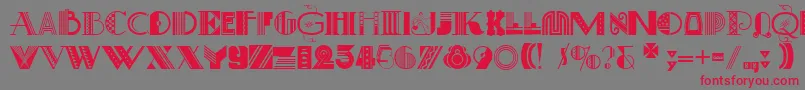 ArtDecoretta-Schriftart – Rote Schriften auf grauem Hintergrund