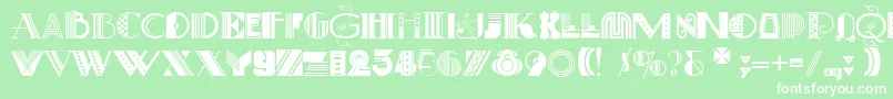 ArtDecoretta Font – White Fonts on Green Background
