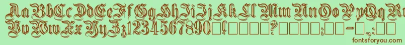 Embossed Font – Brown Fonts on Green Background