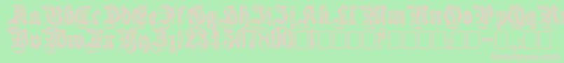 Embossed Font – Pink Fonts on Green Background