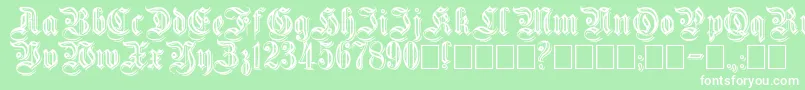 Embossed Font – White Fonts on Green Background