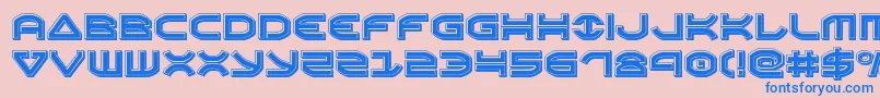 More about Oberonenbevel Font Oberonenbevel Font – Blue Fonts on Pink Background