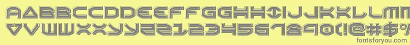 Шрифт Oberonenbevel – серые шрифты на жёлтом фоне