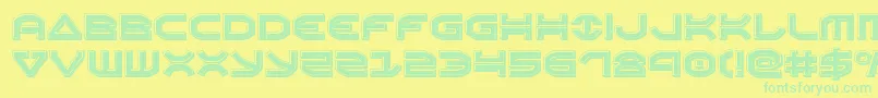 Weitere Informationen zur Oberonenbevel-Schriftart Oberonenbevel-Schriftart – Grüne Schriften auf gelbem Hintergrund