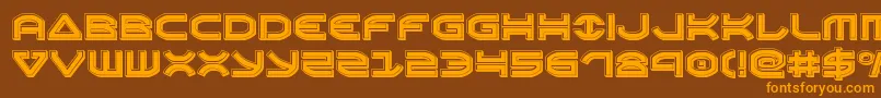 Oberonenbevel Font – Orange Fonts on Brown Background