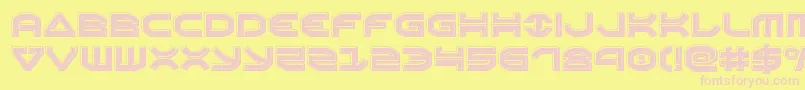 Oberonenbevel Font – Pink Fonts on Yellow Background