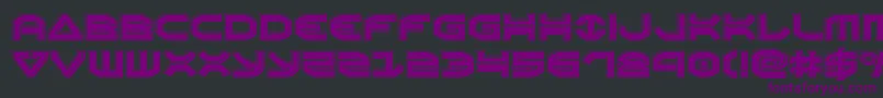 Oberonenbevel-fontti – violetit fontit mustalla taustalla