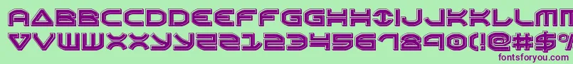 Oberonenbevel Font – Purple Fonts on Green Background
