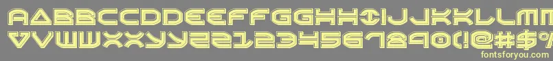 Oberonenbevel Font – Yellow Fonts on Gray Background