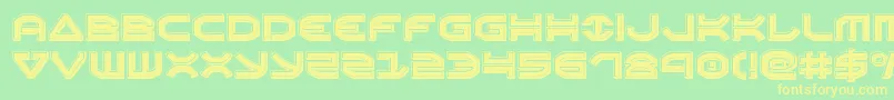 Oberonenbevel Font – Yellow Fonts on Green Background