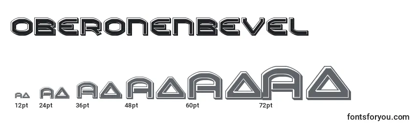 Размеры шрифта Oberonenbevel