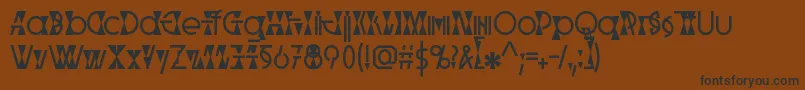 フォントParabolic – 黒い文字が茶色の背景にあります
