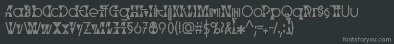 フォントParabolic – 黒い背景に灰色の文字