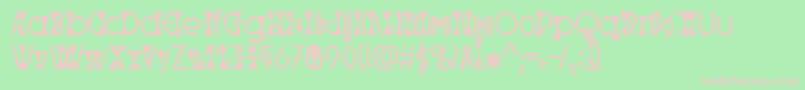 Parabolic Font – Pink Fonts on Green Background