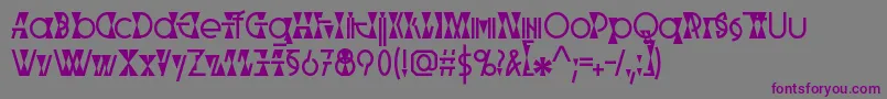 Шрифт Parabolic – фиолетовые шрифты на сером фоне