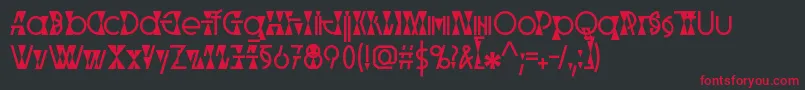 Parabolic Font – Red Fonts on Black Background