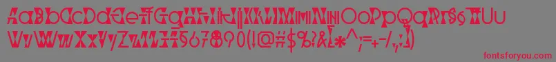 Parabolic Font – Red Fonts on Gray Background
